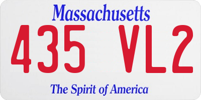 MA license plate 435VL2