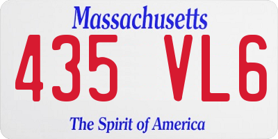 MA license plate 435VL6