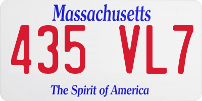 MA license plate 435VL7