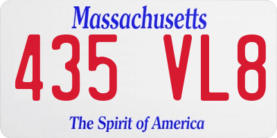 MA license plate 435VL8