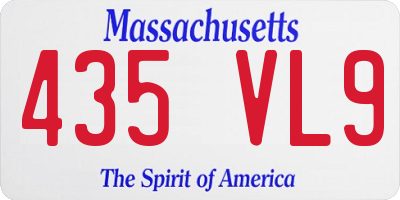 MA license plate 435VL9