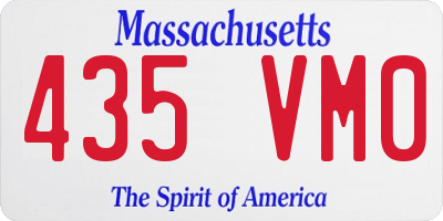 MA license plate 435VM0