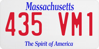 MA license plate 435VM1