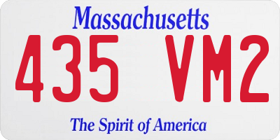 MA license plate 435VM2