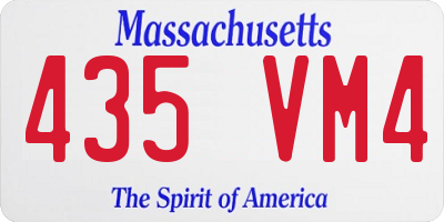 MA license plate 435VM4