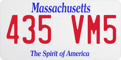 MA license plate 435VM5