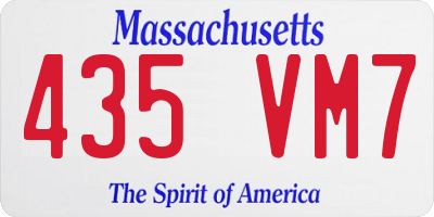 MA license plate 435VM7