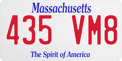 MA license plate 435VM8