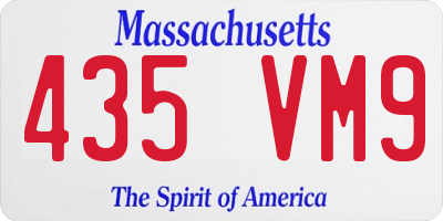 MA license plate 435VM9