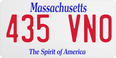 MA license plate 435VN0