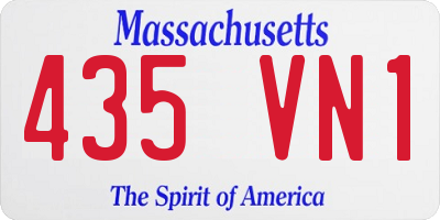 MA license plate 435VN1