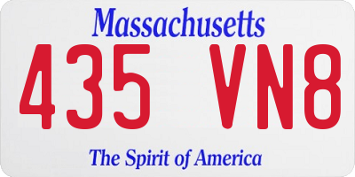 MA license plate 435VN8