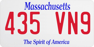 MA license plate 435VN9