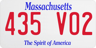 MA license plate 435VO2