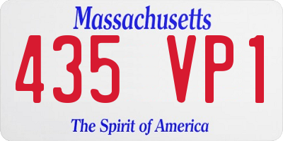 MA license plate 435VP1
