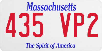 MA license plate 435VP2