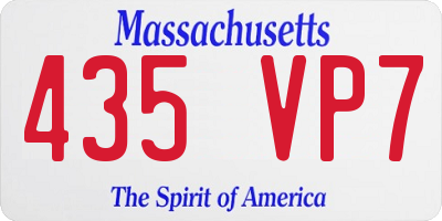 MA license plate 435VP7
