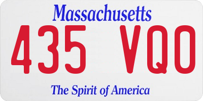 MA license plate 435VQ0
