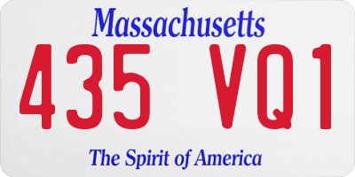 MA license plate 435VQ1