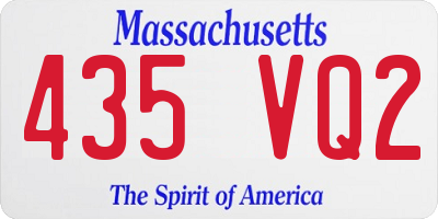 MA license plate 435VQ2