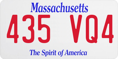 MA license plate 435VQ4