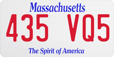 MA license plate 435VQ5