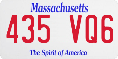 MA license plate 435VQ6
