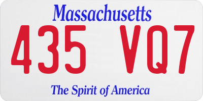MA license plate 435VQ7