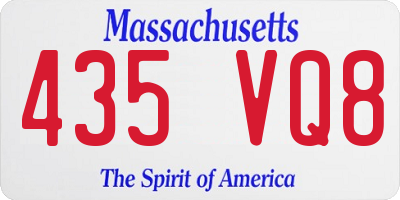 MA license plate 435VQ8