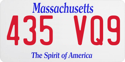 MA license plate 435VQ9