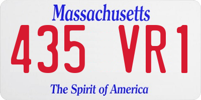 MA license plate 435VR1