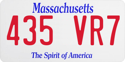 MA license plate 435VR7