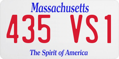MA license plate 435VS1