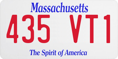 MA license plate 435VT1