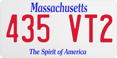 MA license plate 435VT2