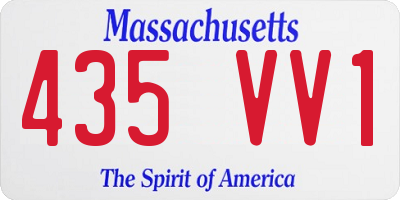 MA license plate 435VV1