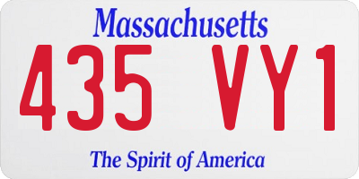 MA license plate 435VY1