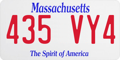 MA license plate 435VY4