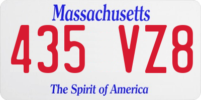 MA license plate 435VZ8