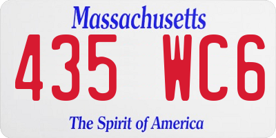 MA license plate 435WC6