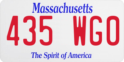 MA license plate 435WG0