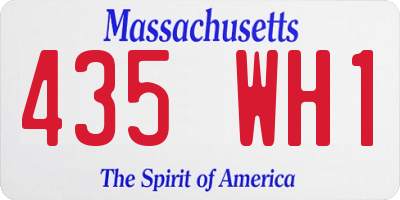MA license plate 435WH1