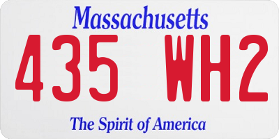 MA license plate 435WH2