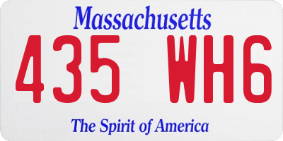 MA license plate 435WH6