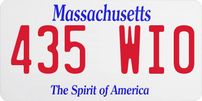 MA license plate 435WI0