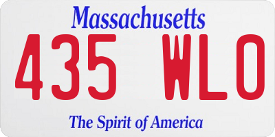 MA license plate 435WL0