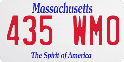 MA license plate 435WM0