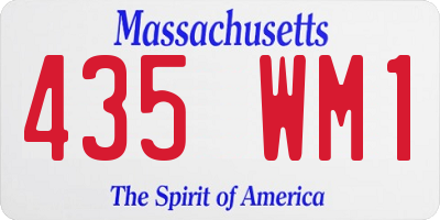 MA license plate 435WM1