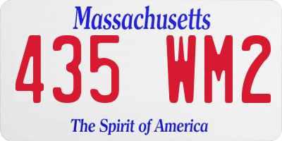 MA license plate 435WM2