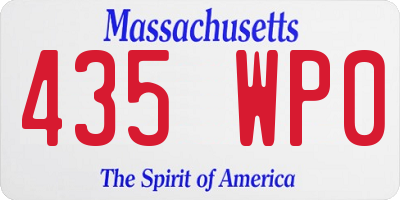 MA license plate 435WP0